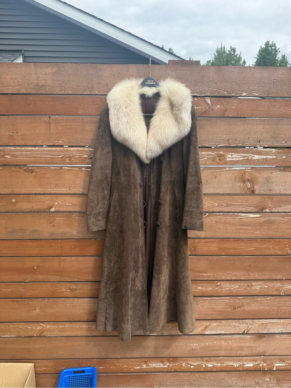 Raj Brown Suede Jacket with Black Label